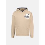 Sweat � capuche en molleton l�ger graphique creme