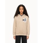 Sweat � capuche en molleton l�ger graphique creme
