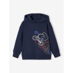 Sweat capuche motif bmx garon marine