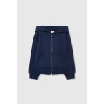 Sweat � capuche zipp� bleu