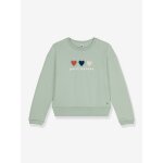 Sweat coeur en molleton femme vert