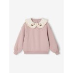 Sweat col claudine rose p�le