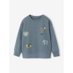 Sweat col rond manches longues bleu gris�