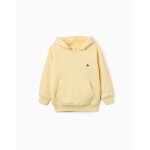 Sweat en coton avec capuche et poche kangourou jaune