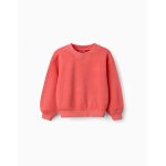 Sweat en coton avec �paules tombantes corail clair