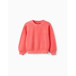 Sweat en coton avec �paules tombantes corail clair