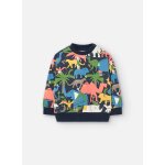 Sweat en coton avec imprim fantaisie bleu