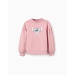 Sweat en coton imprim lilo et stitch rose clair