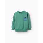 Sweat en coton avec imprim� unlock your creativity vert