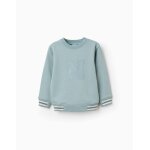 Sweat en coton avec n en relief vert clair