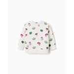 Sweat en coton peign� avec motif toy story blanc