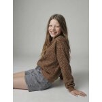 Sweat coupe large marron