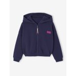 Sweat court zippé fille marine Sweat court zippé fille marine