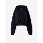 Sweat cropped zipp� � capuche fille anthracite