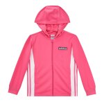 Sweat enfant fille polyester � capuche rose