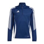 Sweat d entranement enfant - 1 / 4 zip - tiro 24 bleu marine