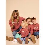 Sweat femme col rond capsule famille terracotta