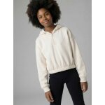 Sweat fille capuche sport vanille