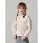 Sweat fille col claudine broderie anglaise �cru