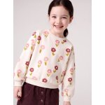 Sweat fille col rond �cru