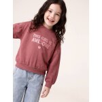 Sweat fille col rond mauve