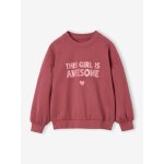 Sweat fille col rond mauve