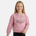 Sweat fille imprim� rose