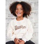 Sweat fille motif brooklyn z�br� �cru