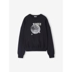 Sweat fille motif disco anthracite