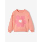 Sweat fille motif imprim� corail