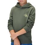Sweat gar�on � capuche small monogram vert