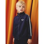 Sweat gar�on manches longues col montant marine