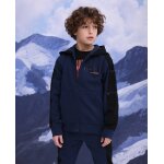 Sweat gar�on en molleton avec capuche et d�tails noirs bleu