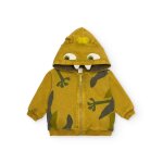 Sweat pour garçon avec motif monstre sur la capuche et imprimé camouflage vert Sweat pour garçon avec motif monstre sur la capuche et imprimé camouflage vert