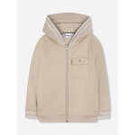 Sweat gar�on zipp� � capuche beige