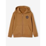 Sweat garon zipp  capuche motif poitrine noix de pcan
