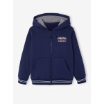 Sweat garon zipp  capuche sport marine