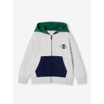 Sweat gar�on zipp�� capuche vert anglais