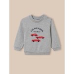 Sweat imprimé en coton biologique gris chine Sweat imprimé en coton biologique gris chine