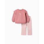 Sweat � imprim� floral + pantalon �vas� rose