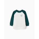 Sweat avec imprim� zy sur la poitrine vert fonc�