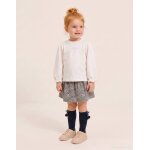 Sweat et jupe - short � carreaux vichy en coton blanc