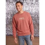 Sweat no�l manches longues homme capsule famille terracotta