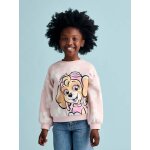 Sweat pat patrouille � fleurs fille motif stella rose poudr�