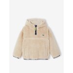 Sweat polaire � capuche gar�on blanc