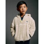 Sweat polaire � capuche gar�on blanc