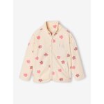 Sweat polaire fille zipp� vanille