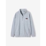 Sweat polaire gar�on col montant gris chin�