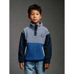 Sweat polaire gar�on manches longues bleu