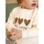 Sweat - shirt bb  message imprim vanille